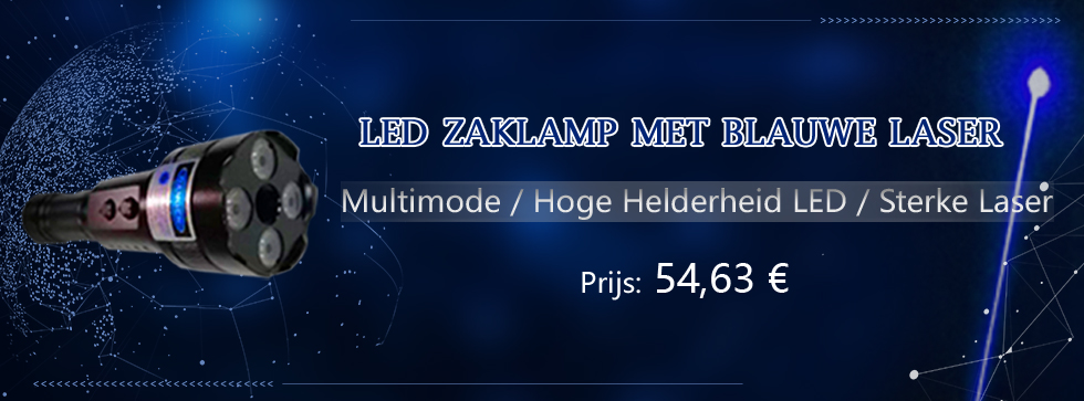 LED-zaklamp met blauwe laser